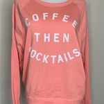 Grayson Threads Coral Graphic Sweatshirt Sz XS Coffee Cocktails Photo 0