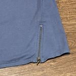 J.Jill  Boat Neck Side Zip 3/4 Sleeve Knit Top Blouse Color is Sesport Blue Med Photo 5