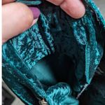 Vtg 1990s Brett Alixander Forest Green Crushed Velvet Corset Back Maxi Dress 10 Photo 5