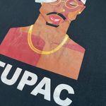 Rare Cross Colours Tupac shakur hip hop pop art short sleeve tee Black Size M Photo 2