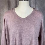 vintage savannah Light Pink Hooded V-Neck Long Sleeve Shirt-See Measurements Photo 1