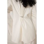NA-KD  One Button Detail Oversized White Blazer Sz L Photo 4