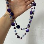 Venue Purple Beaded Artsy Necklace Womens Jewelry Layered Two Strand Photo 6