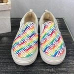 UGG  White Caplan Logo Print Slip On Athletic Sport Sneaker Shoes 6 Photo 1