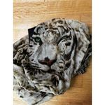 D&Y  Figure 8 Infinity Loop Scarf Tiger Print Lightweight Brown Beige One Size Photo 4