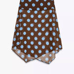 ZARA POLKA DOT ASYMMETRIC SKIRT brown- blue  Photo 0