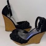 Qupid black wedge sandal heels Photo 2