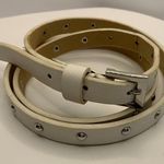 White and Silver Thin Belt Photo 0