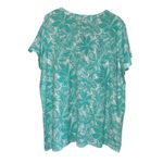 Blair  Tropical Women's Top Size 3X Short Sleeve Hawaiian Vacation Resort Relaxed Photo 4