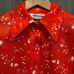 Vintage Devon Polyester‎ Blouse Red Photo 1