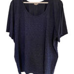 Eyeshadow  short sleeve 3XL navy blue front cut out design see through Photo 0