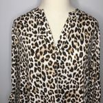 SEW IN LOVE Leopard Print V Neck Blouse Small Photo 1
