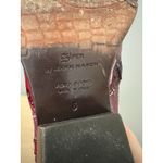 Mark Nason Red Leather Boots Womens 6 Ankle Roses Rocker Vero Cuoio Italy Boho Photo 10