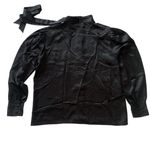 Vintage Women's‎ Black Long Sleeve Button Blouse Size 18 Formal Photo 1