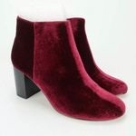 Bella Vita Klaudia II Velvet Ankle Boots Burgundy Booties Size 10 Photo 0