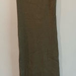 T Tahari  Olive Green Maxi Dress with Buckle Accents Photo 0