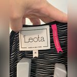 Leota  Medium Compass Rose‎ Black White Geo Mini Dress Short Sleeve Stretch Photo 3