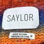 Saylor  Lisabette Multicolor Rainbow Striped Wool Knit V-neck Cardigan Sweater M Photo 3