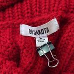 BB Dakota Love Actually Red Cowl Neck Knit Sweater Woman's Size Large Chunky Photo 8
