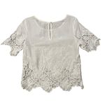 Allison Collection New York Cotton Embroidered Blouse, Sz M Size M Photo 10