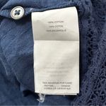 J.Crew Point Sur  Women’s M Navy Blue Gauzy Cotton Long Sleeve Button Down Shirt Photo 5