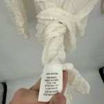 Blue Island  Ivory Silver Metallic Swim Coverup Dress Size Large Rayon Boho Photo 10