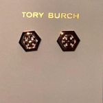 Tory Burch  Hexa Rose Gold Logo Earring New w/Tags Classic Luxury Date Night Photo 1