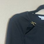 Urban Revivo Black‎ Long Sleeve Top With Cut outs Size 8 Black Photo 2