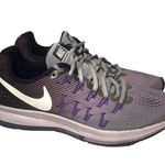 Nike Women Sz 8 Zoom Pegasus 33 Gray Purple Athletic Running Shoes 831356-003 Photo 1