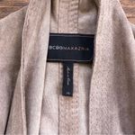 BCBGMAXAZRIA • Jimmie Faux Suede Drape Jacket cropped waterfall Mocha tan beige Photo 3