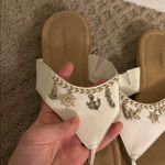 st. john's bay  White Sandals with Silver beachy charms Photo 2