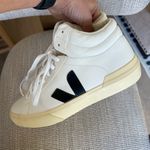 VEJA  Minotaur High Top Sneakers in Black and White Photo 2