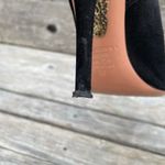 AQUAZZURA Babe 105 black suede tie ankle bootie high heels 6 Photo 8