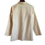 Barami Linen Cotton Women Top L Yellow Button Up Coastal Chic Office Travel Yellow Size L Photo 2