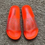 Cape Robbin Neon Orange Embellished Slides Photo 2