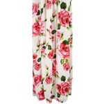 Anthropologie Lush Say No Amore Ivory Rose Floral Print Sleeveless T Back Tulip Hem Maxi Dress Photo 7