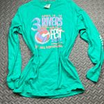 Comfort Colors  Teal Long Sleeve Women's April 13-14 3 Rivers Spring Fest Size‎ S Photo 0