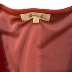 Madewell  Rusty Orange Long Sleeve Velvet Wrap Bodysuit, Sz S Photo 11