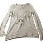 Show Me Your Mumu Frances mellow fringe pullover Cream Sweater Size small Photo 1