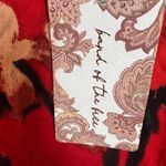 Band of the Free Womens Heart Beat Floral Midi Skirts Side Slit Large Red NWT Photo 4