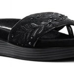 Donald Pliner Fifi Felt Wedge Boho Black Sandal 8.5 M Photo 0