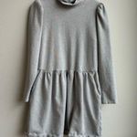 Rebecca Taylor Gray High Neck Casual Long Sleeve Mini Dress Size XL Fit & Flare Photo 2