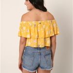  Billabong Off Shoulder Tropical Ruffle Top Photo 2