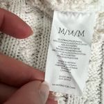 CAbi Cream Ivory Fringe Fiesta Poncho Open Knit Half Sleeve Sweater Top size M Photo 10