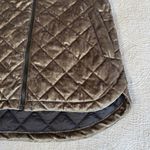Athleta  Whisper Metallic Velvet Vest Womens XS Extra Small Quilted Winter Shirt Photo 4