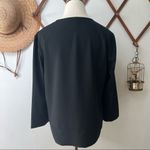 Armani Exchange Black Zip Shoulder Blouse Medium Photo 2