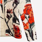 Columbia  XS Floral Omni-Heat Puffer Jacket Ivory Red Yellow Peony Print Photo 5