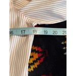 Talbots  3/4‎ Sleeve White/Pink Striped Button Up Size 8 Collar Cuffs Photo 6