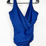 MiracleSuit  Solids Oceanus Blue One Piece Swimsuit DD Cup Size 18 Photo 2