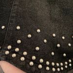 Material Girl Black Denim Studded Skirt Photo 1